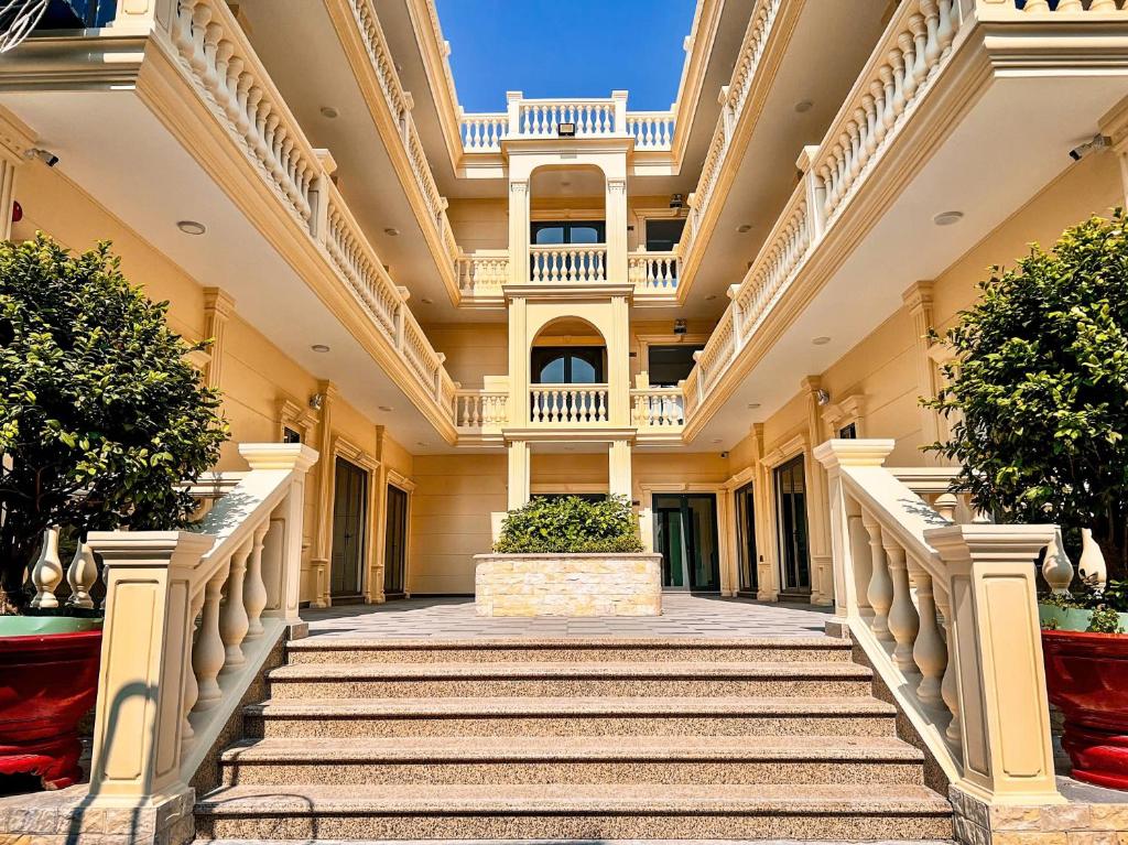 View of the resort pool and ocean
